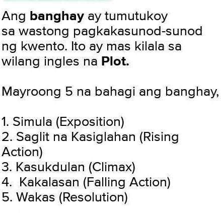 BANGHAY (Tagalog).